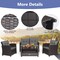 Costway 4 PCS Patio Rattan Furniture Set Glass Table Shelf Sofa Cushion Gray